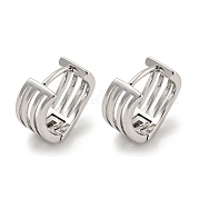 Brass Hoop Earrings EJEW-L211-011I-P