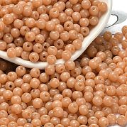 Непрозрачные цветные стеклянные бусины SEED-C001-02B-03