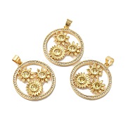 Подвески из кубического циркония с покрытием из латуни KK-O142-54G