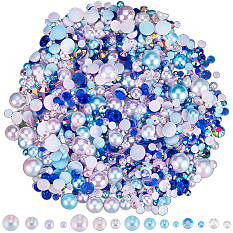 Sunnyclue 2 bolsas de perlas de imitación de plástico abs con cabujón de rhinestone de resina MRMJ-SC0001-20B