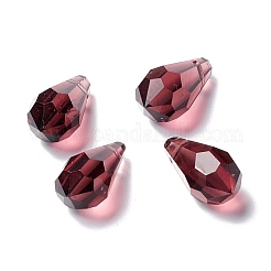 Граненые подвески из прозрачного стекла формата А5&nbsp;GLAA-D003-03