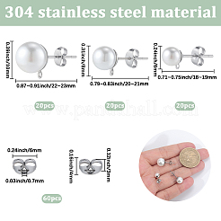 Фурнитура для сережек-гвоздиков из нержавеющей стали 304&nbsp;EJEW-SP0001-17I