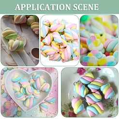 18шт. 6-цветная модель искусственного зефира из смолы DIY-SC0030-90