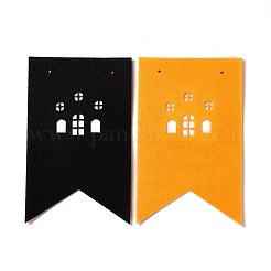 16色旗フェルトオーナメント2個。  ナイロンロープとプラスチックピンで  ハロウィン吊り飾り  パーティーギフトの家の装飾  タワー模様  239x150x1mm  穴：3.5mm&nbsp;DIY-B054-02D