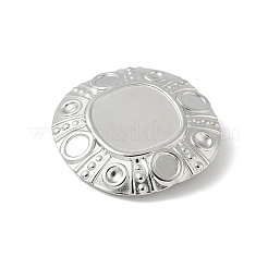 Оправы для подвесок из нержавеющей стали 304 в виде кабошонов&nbsp;STAS-D376-12P