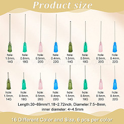 96 aiguilles de distribution de colle en acier inoxydable 304 de 16 styles&nbsp;FIND-FG0002-95