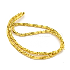 Brins de perles d'hématite non magnétiques synthétiques galvanisées&nbsp;G-I360-C01-01