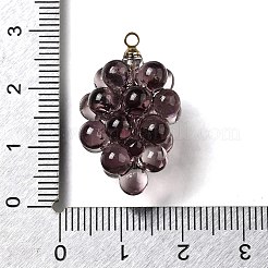 Подвески из акрила из виноградной латуни&nbsp;OACR-R006-05G-10