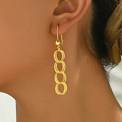 Латунные серьги-кольца в форме цепочки с кисточками&nbsp;RE1339-1