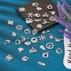 50 pièce 25 styles de breloques en alliage strass&nbsp;FIND-TA0002-94