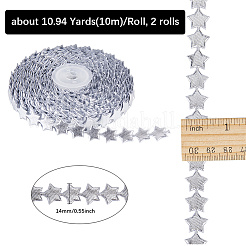 2 рулон тканевых кружевных лент в форме звезд&nbsp;STIC-GF0001-37A