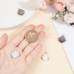 4 шт. 4 стиля подвески из латуни с ракушками KK-GO0001-66