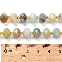 Натуральный цветок амазонитовые бусины пряди G-P573-A66-10x6mm