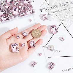 60 шт. 5 стиля прямоугольной формы пришивные стразы GLAA-GA0001-53C