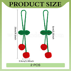 2 шт. полиэстеровая подвеска вишневая&nbsp;HJEW-MA0001-01