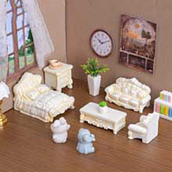 Декорирование витрины мебели в стиле барокко из смолы DJEW-N004-19