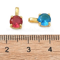 Латунь стекло кулоны&nbsp;KK-L264-13G