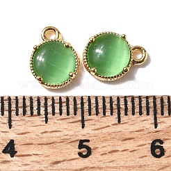 Плоские круглые латунные подвески&nbsp;KK-D024-03A-G