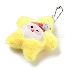 Adornos colgantes de muñeco de peluche de tela con temática navideña&nbsp;HJEW-D030-01D