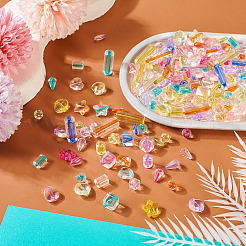 200шт 10 стиля прозрачные акриловые бусины TACR-TA0001-28