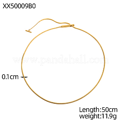 Collares de cadena de serpiente de acero inoxidable 304&nbsp;NJEW-OY002-37G