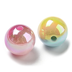 УФ-покрытие радужные переливающиеся непрозрачные акриловые бусины&nbsp;X-MACR-D081-02