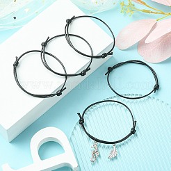 Корейская вощеной шнур браслет полиэстера делает AJEW-JB00011-19