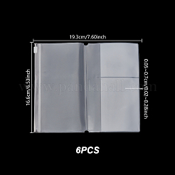 Rechteckige PVC-Aufbewahrungstasche für Reisenotizbuch&nbsp;OFST-WH0899-019B