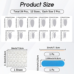 1 sachet de faux ongles à coller en plastique ABS&nbsp;MRMJ-CP0001-60