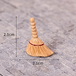 ミニチュア装飾品  マイクロランドスケープホームドールハウスアクセサリー  小道具の装飾のふりをする  ほうき  29x21mm&nbsp;PW-WGE9DFE-07