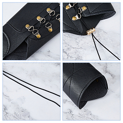 Регулируемые браслеты из искусственной кожи с железными пряжками AJEW-WH0502-43