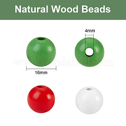 300 pz 3 colori perline di legno naturale dipinte&nbsp;sgWOOD-SZ0001-05