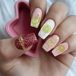DIY-Nagelkunst-Vorlagen aus Edelstahl&nbsp;MRMJ-WH0092-102