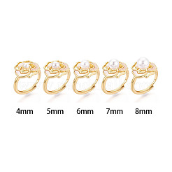 Регулируемые кольца из латуни с цветочным узором KK-T079-35G