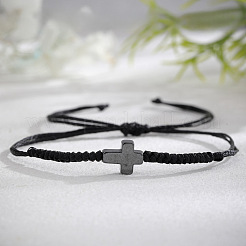 3 шт. браслет из синтетического камня с перекрестным плетением и регулируемым размером.&nbsp;CC2534-2