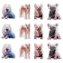 8шт 4 стиля акриловые подвески с принтом&nbsp;OACR-TA0004-14B