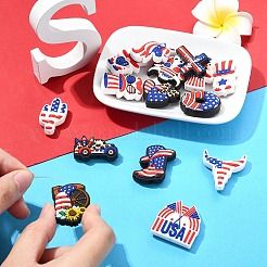 15 шт. 15 стиля силиконовые бусины на тему Дня независимости SIL-YW0001-81