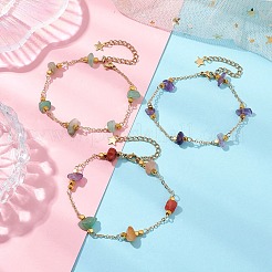 3 bracelet en perles de pierres précieuses naturelles.&nbsp;BJEW-JB11310