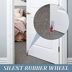 8 шт. оцинкованное железо и резиновое деревянное дверное опорное колесо&nbsp;FIND-OC0013-80A