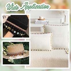 10 ярд полиэстеровых лент для помпонов с кисточками DIY-AR0004-06