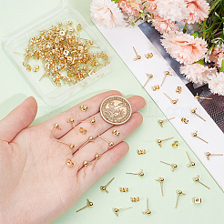 100 шт. фурнитура для сережек-гвоздиков из нержавеющей стали 304&nbsp;STAS-SP0001-55G