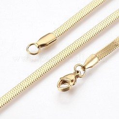 Ионное покрытие (ip) 304 нержавеющая сталь браслеты-цепочки в елочку BJEW-P236-15G