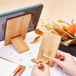 2шт 2 съемных бамбуковых держателя для мобильного телефона AJEW-OC0003-91