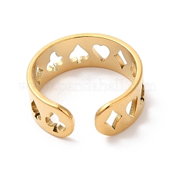 Кольцо-манжета из нержавеющей стали 304 с открытым носком в виде пики RJEW-K245-47G