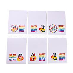Rechteckige Grußkarten aus Papier&nbsp;DIY-F096-02