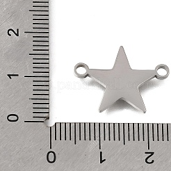 304ステンレス鋼研磨コネクターチャーム  スターリンク  変色なし  ステンレス鋼色  20x15x1.5mm  穴：2mm&nbsp;STAS-E532-11P