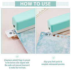 Мини пластиковый дырокол на 6 отверстие AJEW-WH0083-63B