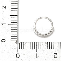 Кольца для носа из хирургической нержавеющей стали 316l с микропаве из прозрачного кубического циркония&nbsp;WGE451E-05