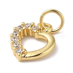 Подвески из латуни и прозрачного циркония с покрытием стойки&nbsp;KK-L216-013G