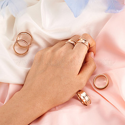 6 шт. 6 размера 201 нержавеющая сталь рифленые кольца для пальцев FIND-YS0001-11